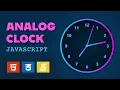 Analog Clock Using HTML CSS and Javascript in Dark Mode Analog Digital Clock