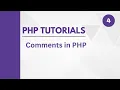 Comments in PHP PHP Tutorial