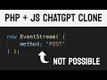 PHP ChatGPT Clone Copy Code Button POST message to EventSource
