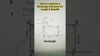 how to construct a Rectangle with given it s Length Breadth geometry drawing
