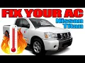 How to Make Nissan AC COLDER - How recharge Nissan Titan Air Condition System
