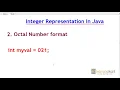 binary octal representation in Java