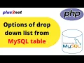 Populating drop down list box as options by using Data from MySQL table