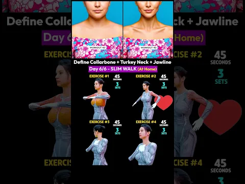 Define Collarbone + Turkey Neck + Jawline - 10 Min Posture Fix Workout - Day 6