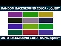 Random Background Color of Multi Div Using jQuery - Javascript