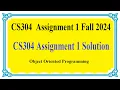 CS304 Assignment 1 Fall 2024 CS304 Assignment 1 Solution