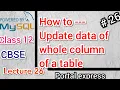 How to Update data of whole Column of Table in SQL Lecture 26 SQL SERIES CLASS 12 Sumita