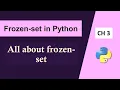 Frozenset in Python Python Frozenset Set in Python Tutorial For Beginners