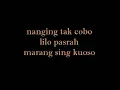 Download Lagu Atiku ra biso nrimo yen kowe digandeng wong liyo