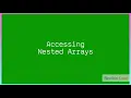 Accessing Nested Arrays in javascript Javascript Full Course