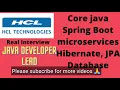Java Developer lead interview LIVE 2022 HCL interview pattern