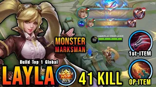 Download 2x SAVAGE!! 41 Kills Layla MVP 20.9 Points!! - Build Top 1 Global Layla ~ MLBB MP3