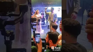 بيسان اسماعيل مع خالد الحلاق على المسرح انت اللحن وانت الصوت وانت نور عيوني دندنها