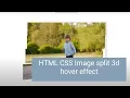 HTML CSS Image split 3d hover effect
