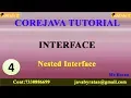 Core Java Tutorial Interface - 4 Nested Interfaces By Ratan Sir