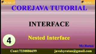 Core Java Tutorial Interface - 4 Nested Interfaces By Ratan Sir