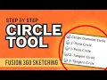 How to Create Circles in Fusion 360 all 5 explained