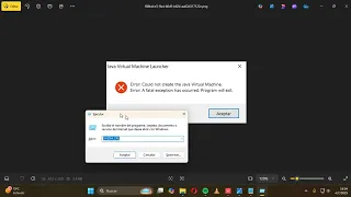 SOLUCION Could Not Create the JAVA VIRTUAL MACHINE Launcher Windows 11 10 AL EJECUTAR MINECRAFT