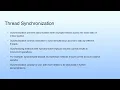Thread Synchronization Lecture 28 Multithreading-II