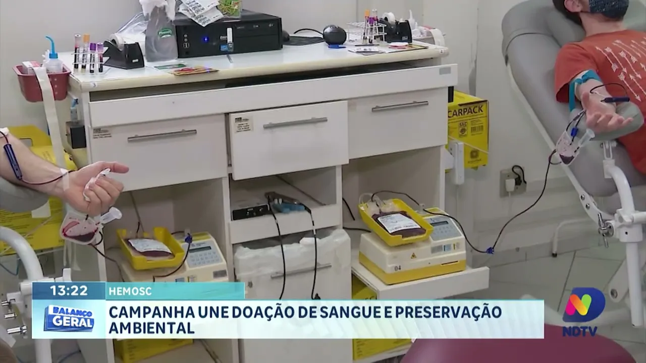 Campanha do Hemosc une doação de sangue e preservação ambiental