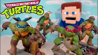 Ninja Turtles Cartoon Figure Statues COMPLETE SET 4   Diamond Select Toys