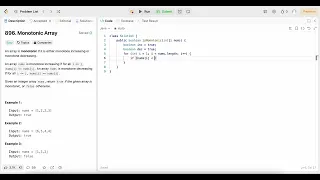 LeetCode 896 Monotonic Array Java