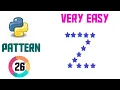 how to print pattern Z in python in hindi - Letter Z kaise banaye python me