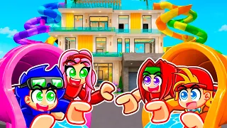 Construí un PARQUE ACUÁTICO en mi CASA de Brookhaven Roblox!