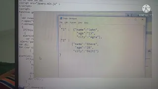 how to read json file using ajax