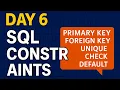 6 Day 6 SQL Constraints Interview Questions 30-Day SQL Challenge