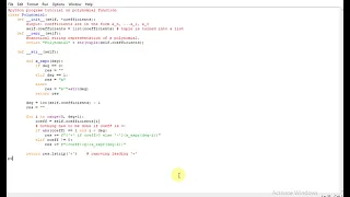 python program tutorial on polynomial function