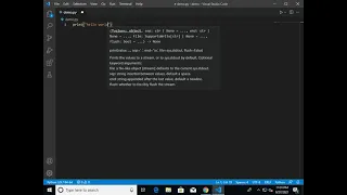 How to run first python program Hello World in Visual Studio Code