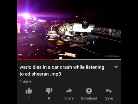 Download MP3 wario dies in a car crash while listening to ed sheeran .mp3