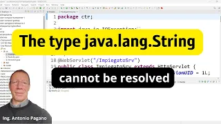 Error Java The type java lang String cannot be resolved