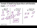 Algebra Concepts Lesson 8-5 Day 1 Simplifying Radical Expressions