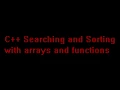 C Searching and Sorting Algorithms using arrays