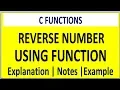 C PROGRAM TO REVERSE A NUMBER USING FUNCTION