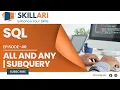 All And Any Subquery SQL Subquery Tutorial With Examples SQL Tutorial For Beginners SQL