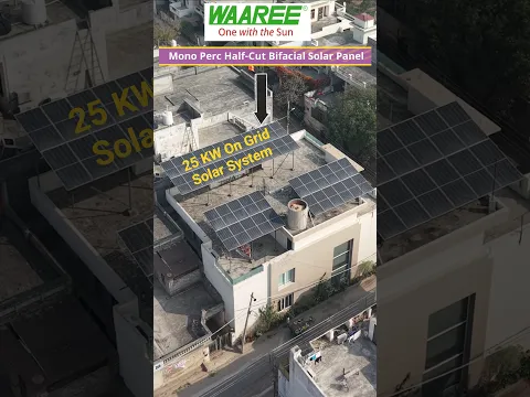 Waaree 25 KW On Grid Solar System at Home #25kw_ongrid #Hybridinverter #ongridinverter #waareesolar