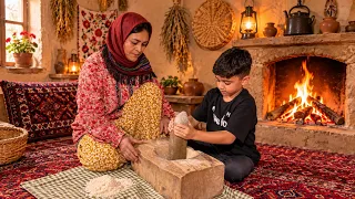 Homemade Rice Flour Pudding & Turkish Sütlaç in a Pumpkin 🎃 | Traditional Village Cooking