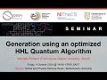 2024-10-04 - QSUN SAQuTI NITheCS Seminar Generation using an optimized HHL Quantum Algorithm