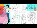 Coloring Disney Princess Ariel Eric The Little Mermaid Coloring Pages Compilation