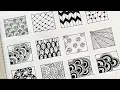 15 zentangle patterns meditative art part-1 artistic creativity tutorials
