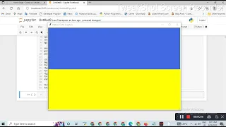 flag of Ukraine Python turtle library Python for beginners