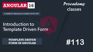 Introduction to Template Driven Form Template Driven Form A Complete Angular Course