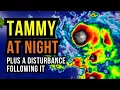 Night falls on Hurricane Tammy