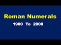 How To Write Roman Numbers Fro 1900 To 2000 Roman Numbers from 1900 To 2000