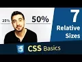 CSS Tutorial Relative Sizes Percentage