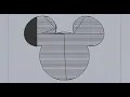Mickey Mouse head Silhouette Embroidery design Machine embroidery designs - embroidering process
