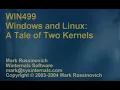 Windows and Linux A Tale of Two Kernels - Tech-Ed 2004